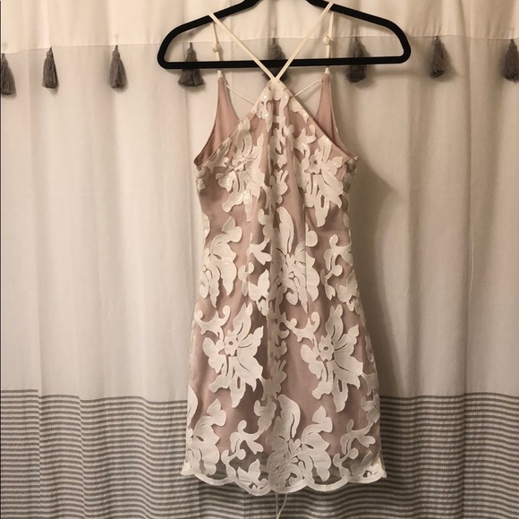 New Years LF White Lace Sequin Bodycon Dress - Picture 5 of 13